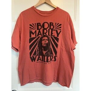 Bob Marley and the Wailers Shirt Red Zion Rootswear Graphic Tee Reggae L/XL